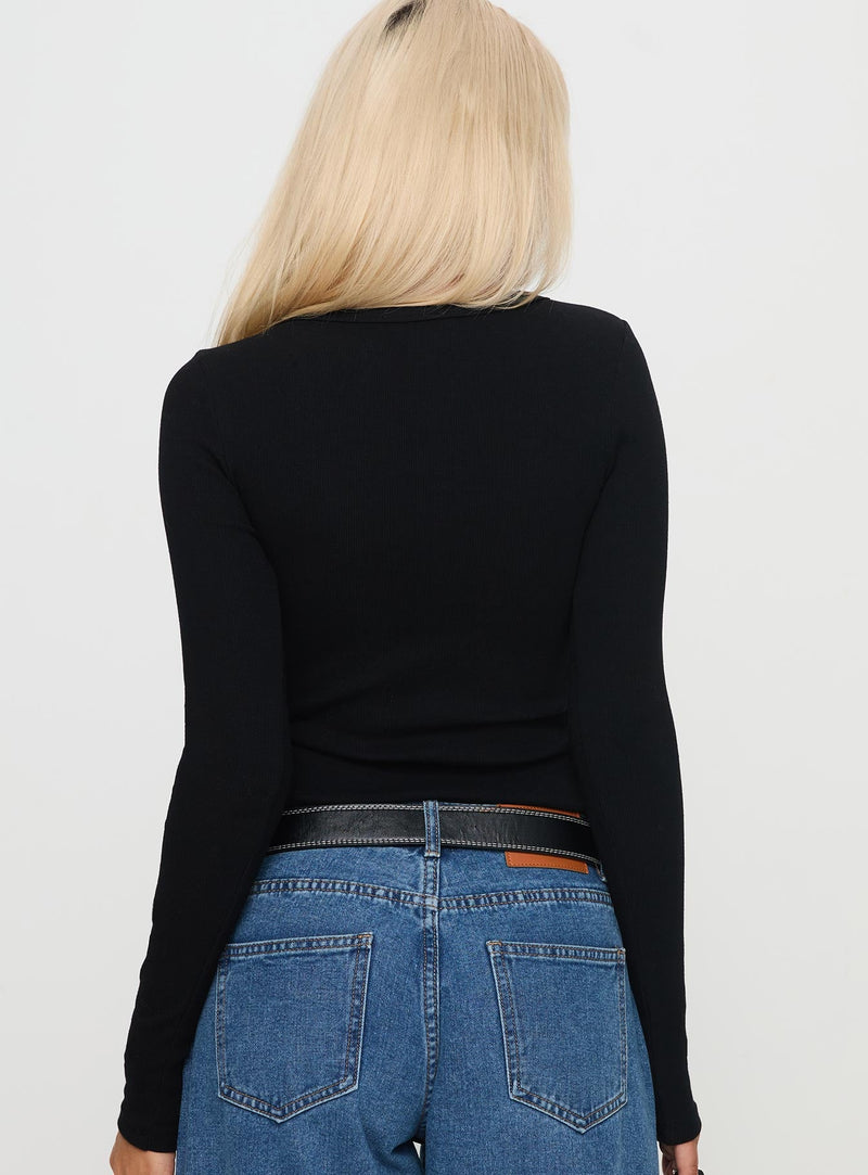 Passoni Long Sleeve Top Black