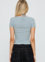 Trynia Short Sleeve Top Blue