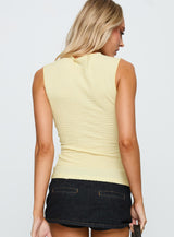 Souls Intertwine Cut Out Top Yellow