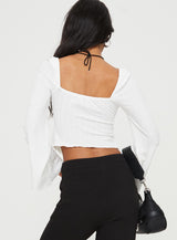 Mani Top Long Sleeve White