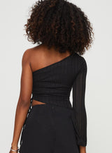Doulet One Shoulder Top Black