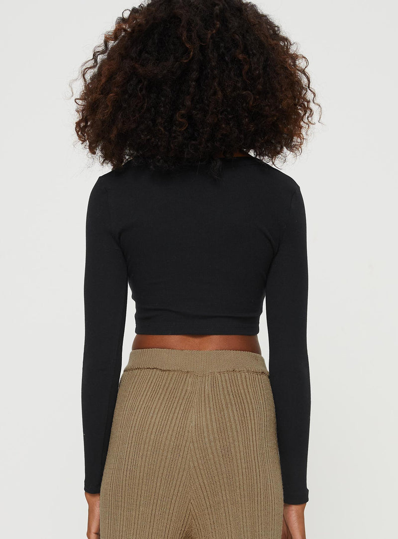 Laurina Long Sleeve Top Black