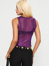 Perfect Mirage Sheer Top Plum