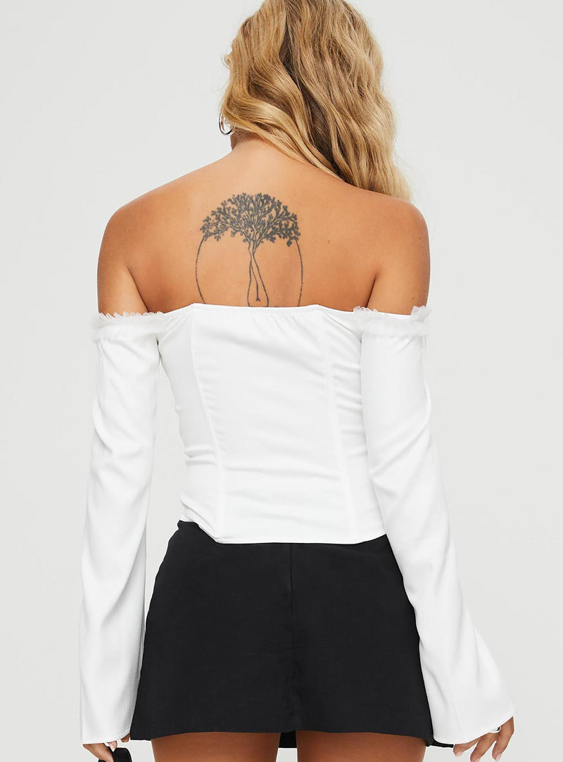 Avaah Off The Shoulder Top White