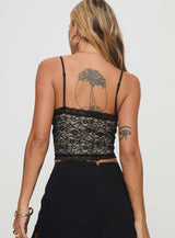 Know Names Lace Top Black