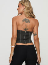Vacke Strapless Top Grey