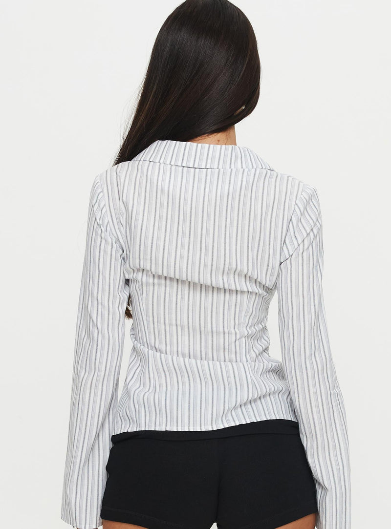 Myers Stripe Top White