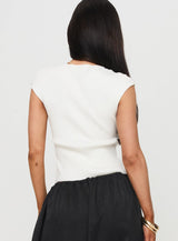 Merris Knit Top White