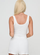 Olivette Rib Top White