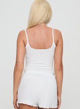 Take On Me Rib Top White