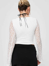Patrice Long Sleeve Top White