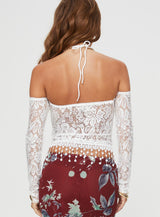 Float Lace Top White