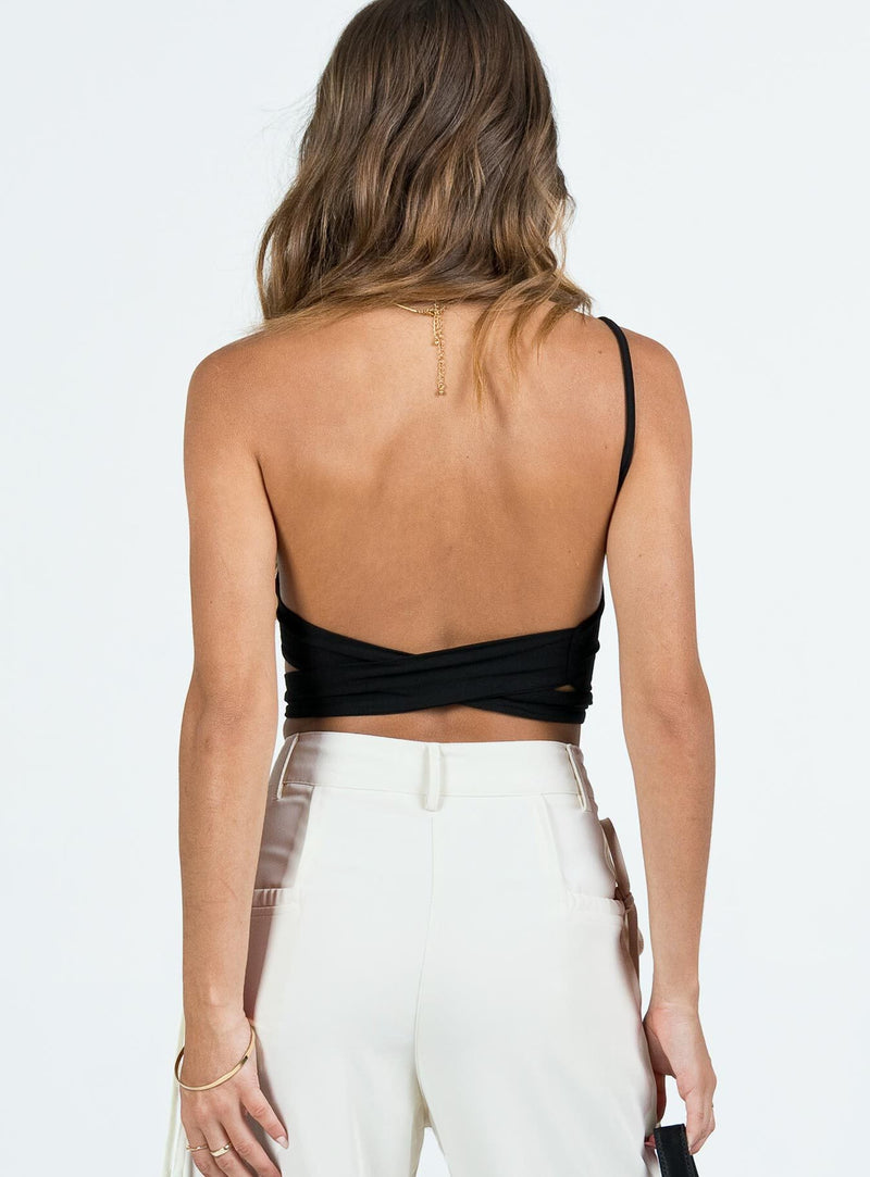 Talfourd One Shoulder Top Black