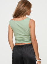 Karre Off The Shoulder Top Green