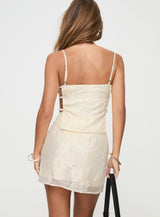 Floral Jacquard Mini Set Cream