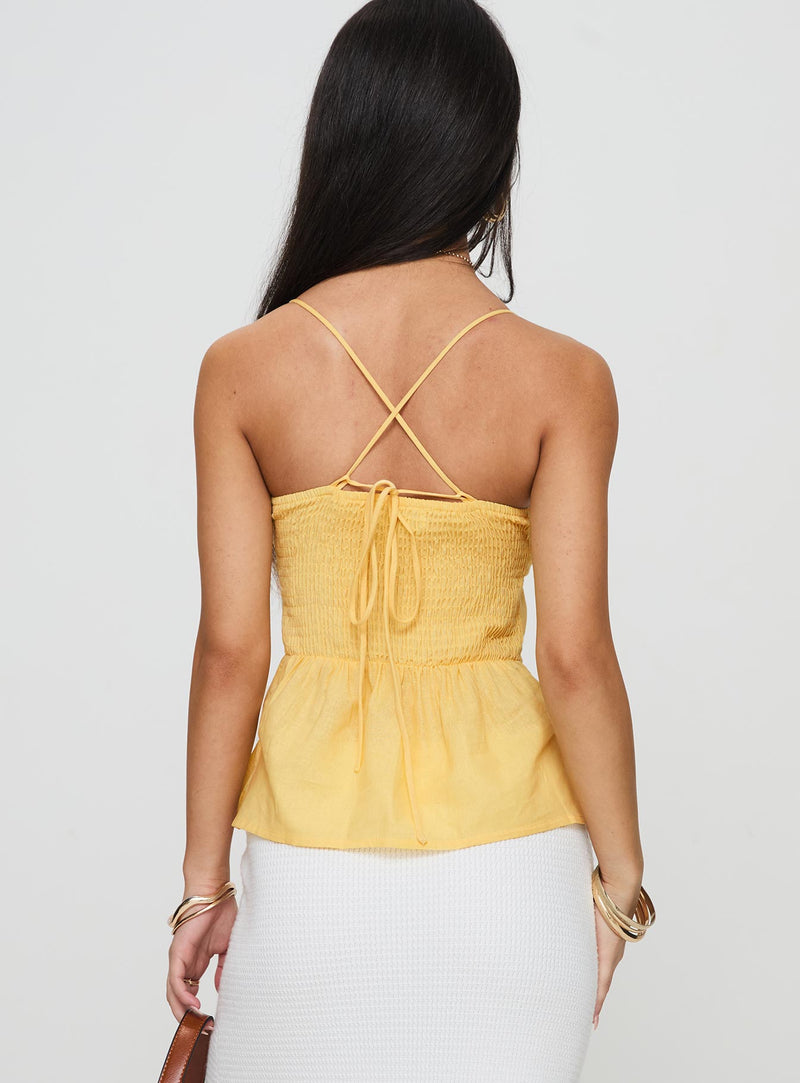 Sleepless Nights Top Yellow
