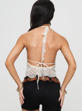 Macchiato Halter Top Cream