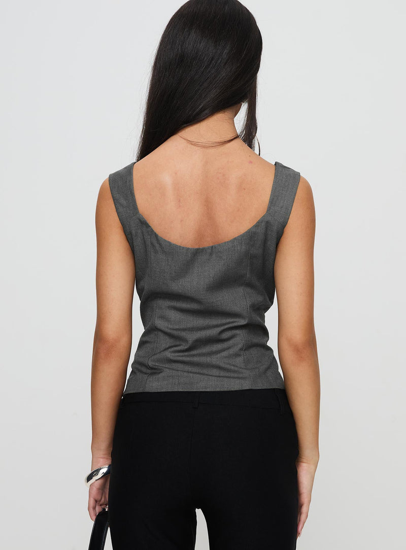 Desni Top Grey