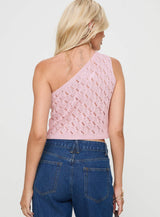 Anthinie One Shoulder Top Pink