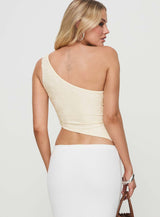 Toomba One Shoulder Top Ivory