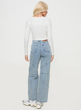 Hiya Long Sleeve Top White