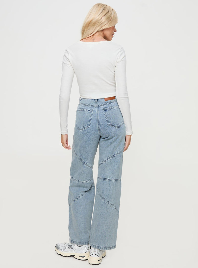 Hiya Long Sleeve Top White