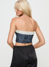 Graysona Strapless Top Navy
