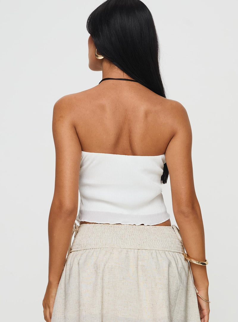 Lose It Strapless Top White