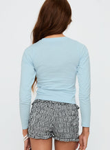 Baby Cupid Long Sleeve Graphic Top Washed Blue