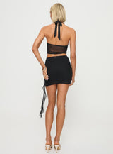 Hathaway Ruffle Set Black