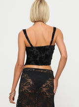 Devore Cami Black Floral