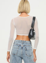 Middleton Long Sleeve Top White