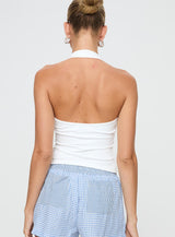 Stand By Halter Top White