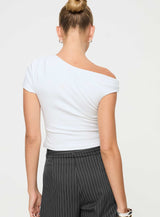 Harrish One Shoulder Top White