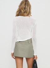 Pratt Long Sleeve Top White