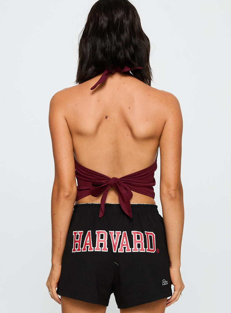 Harvard Tailgate Halter Top Red