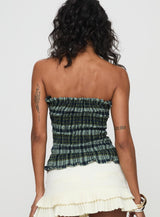 Rigia Top Mono Check Green