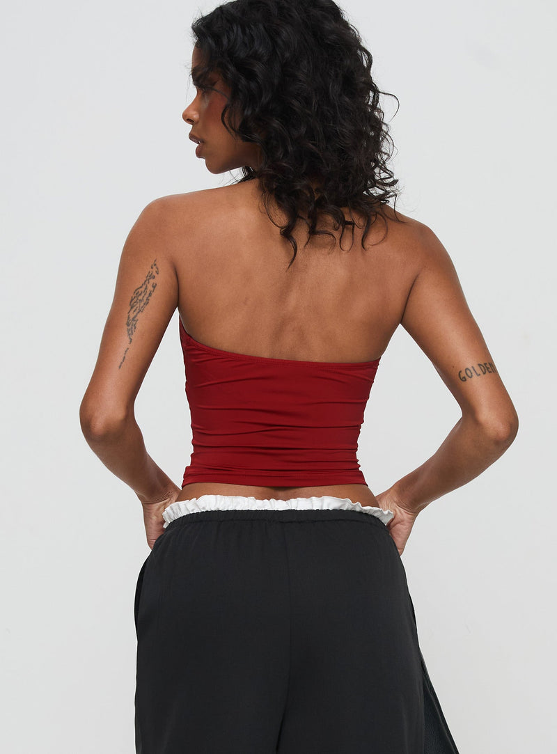 Mielle Top Burgundy