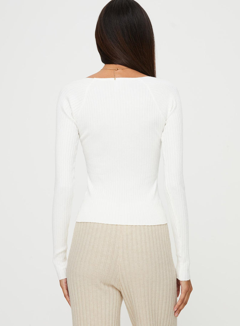 Mavins Long Sleeve Top White