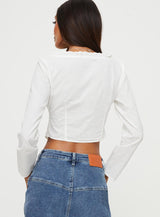 Lydian Long Sleeve Top White