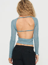 Oriton Long Sleeve Top Blue