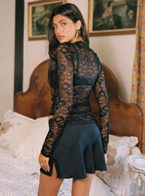 Risque Long Sleeve Top Black