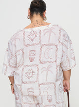 Sun Dream Shirt Cream / Multi Curve