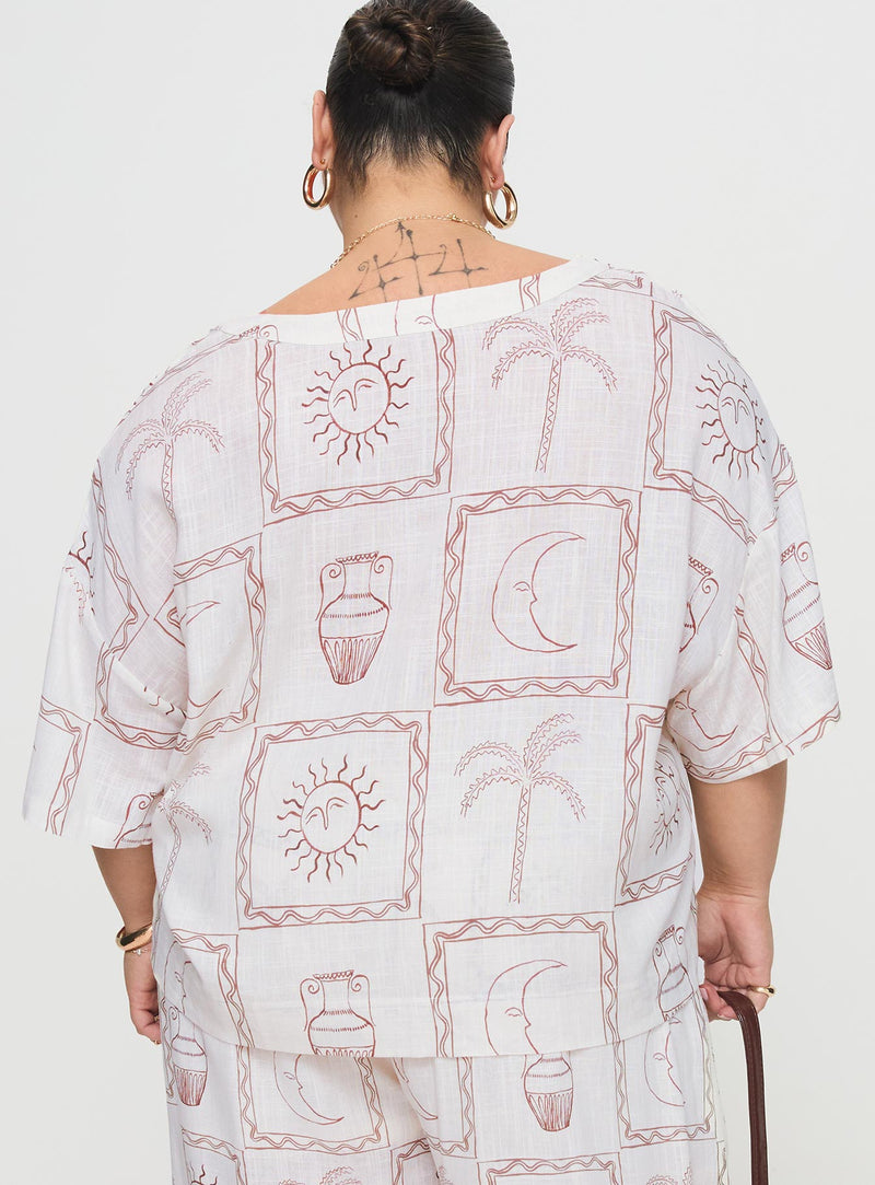 Sun Dream Shirt Cream / Multi Curve