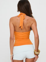 Hot Gossip Halter Top Orange
