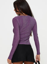 Stars Aligned Long Sleeve Top Purple