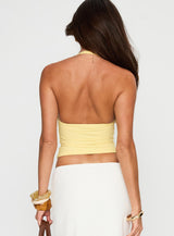 Impress Me Halter Top Lemon