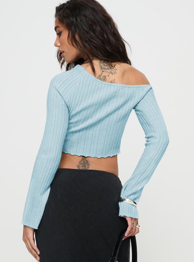 Santorini Knit Top Blue