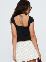 Vihaan Short Sleeve Top Black