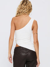 Machiatto One Shoulder Top White